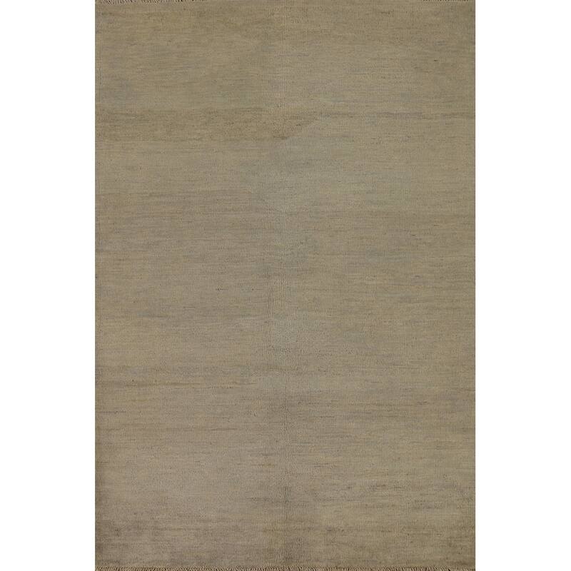 Gabbeh Modern Rug Hand-Knotted Oriental Wool Carpet - 3'10"x 5'9"