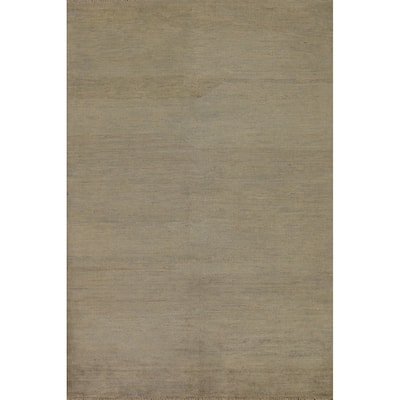 Gabbeh Modern Rug Hand-Knotted Oriental Wool Carpet - 3'10"x 5'9"