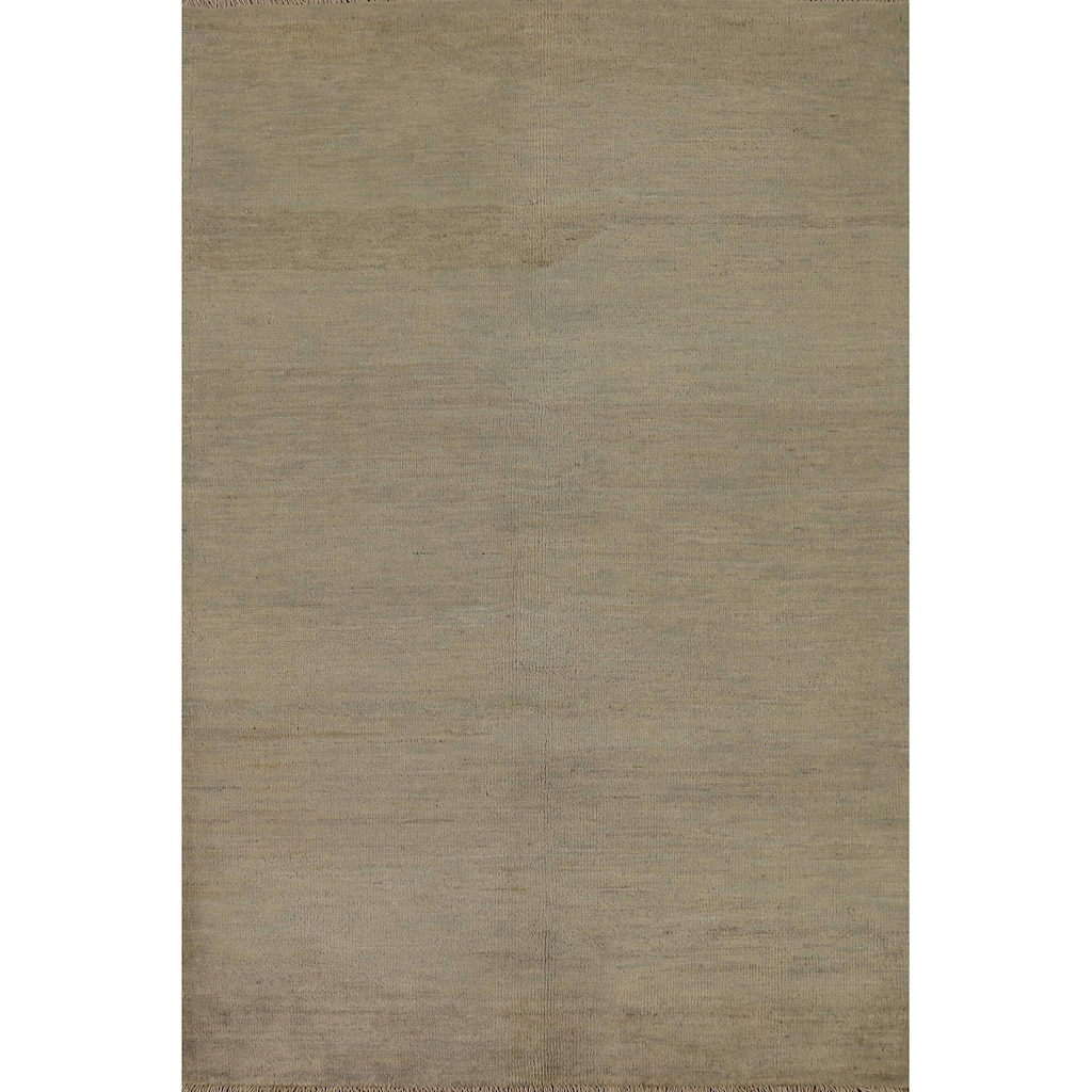 Gabbeh Modern Rug Hand-Knotted Oriental Wool Carpet - 3'10"x 5'9"