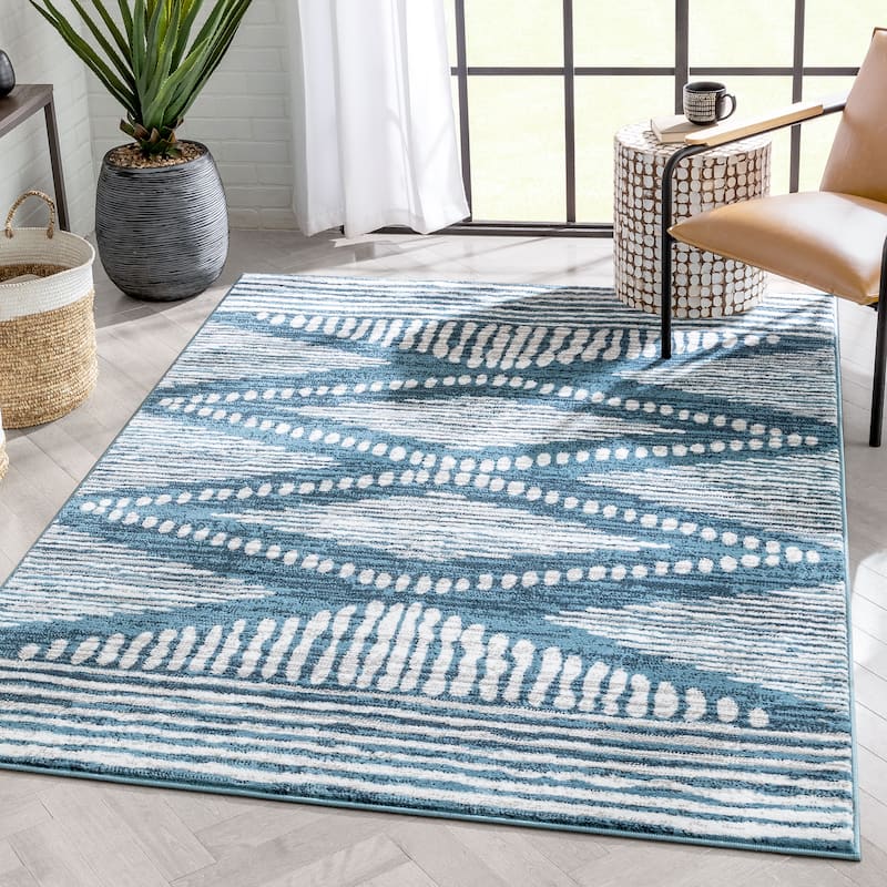 Well Woven Dulcet Aosta Tribal Diamond Pattern Area Rug