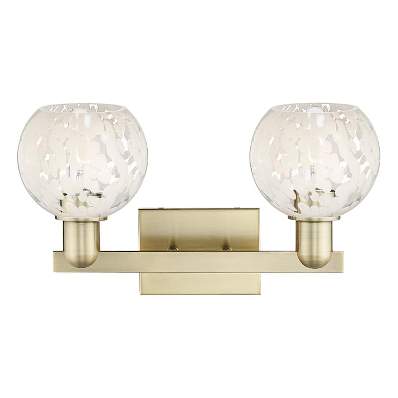 Innovations Lighting Endless Possibilities Arcadia - White Mouchette - 2 Light 17" Bath Vanity Light