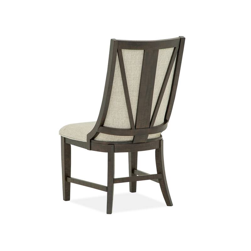 Magnussen Home Westley Falls Graphite Upholstered Host Chair Two Pack - 21.5''W x 27.13''D x 42''H