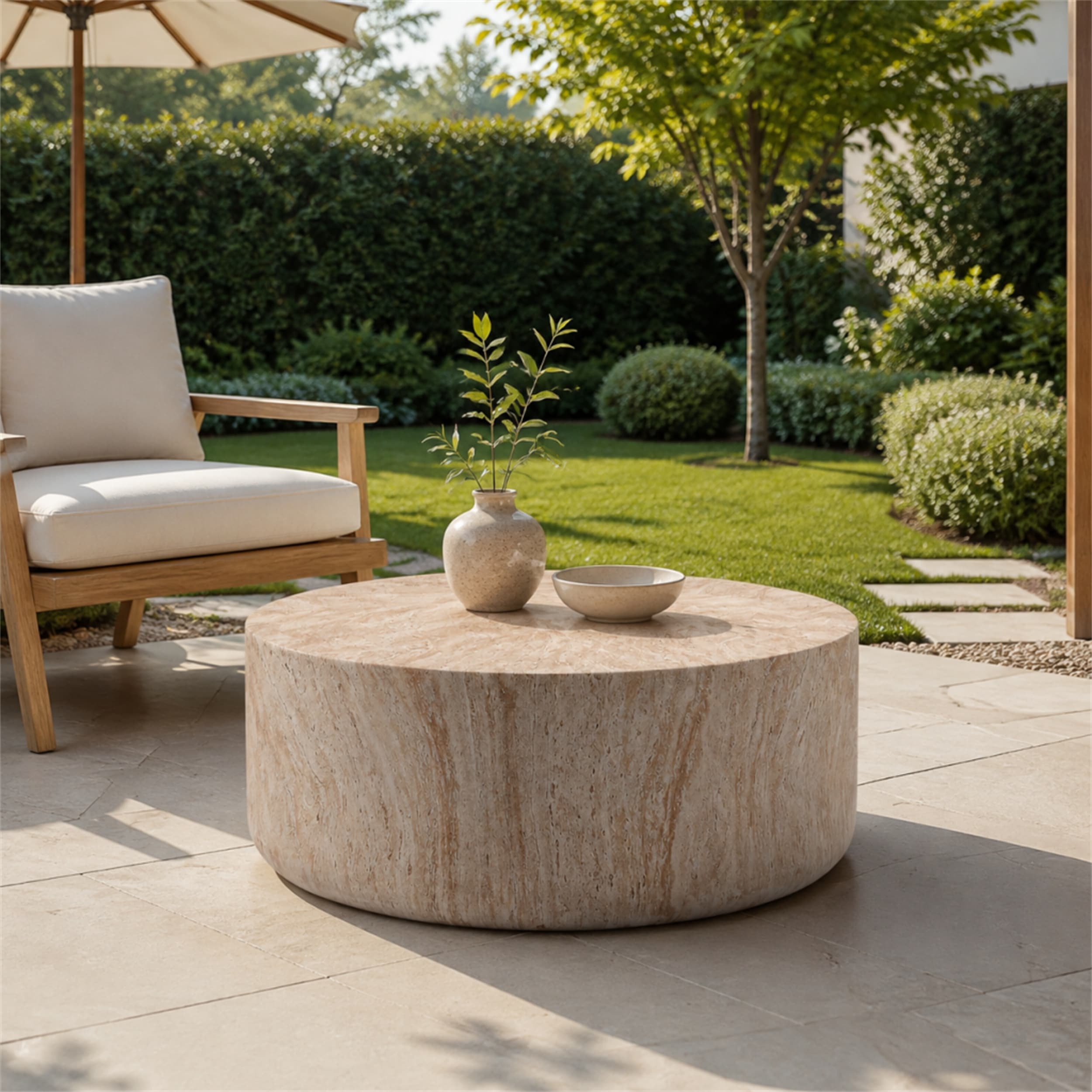 31.9" Round Coffee Table (No Assembly Required)