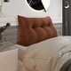 preview thumbnail 28 of 189, WOWMAX Large Reading Wedge Headboard Pillow for Bed Rest Back Support Twin - Cotton Coffee