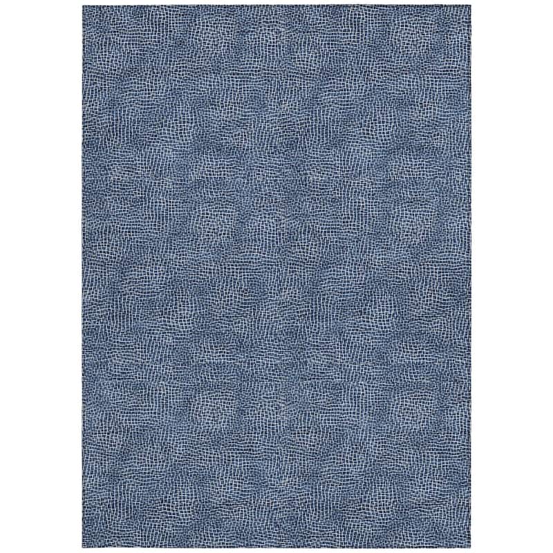 HomeRoots Geometric Transitional Rectangle Outdoor Rug