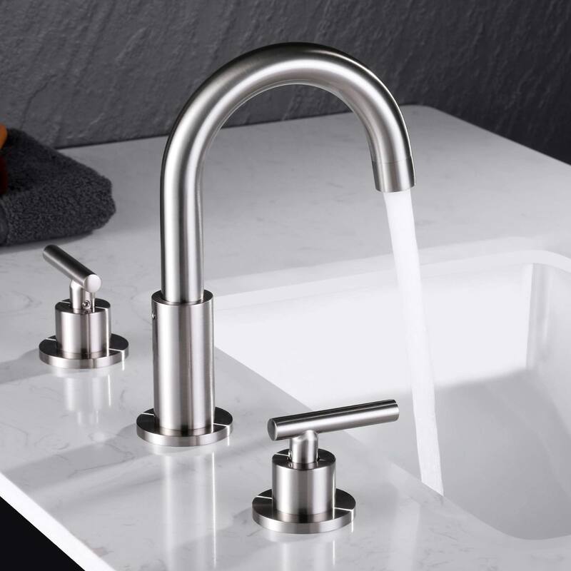 8 Inch Widespread Bathroom Sink Faucet 3 Holes Bathroom Faucet Double Handle Modern Basin Vanity Faucets Deck Mounted