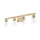 preview thumbnail 34 of 36, Hunter Hartland Bathroom Vanity Wall Light, Damp Rated - Transitional, Rustic, Contemporary - Clear Seeded Glass