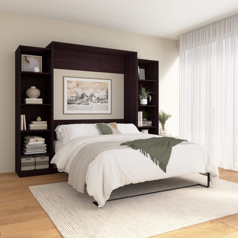 Claremont Queen Murphy Bed with Closet Organizers (105W) by Bestar