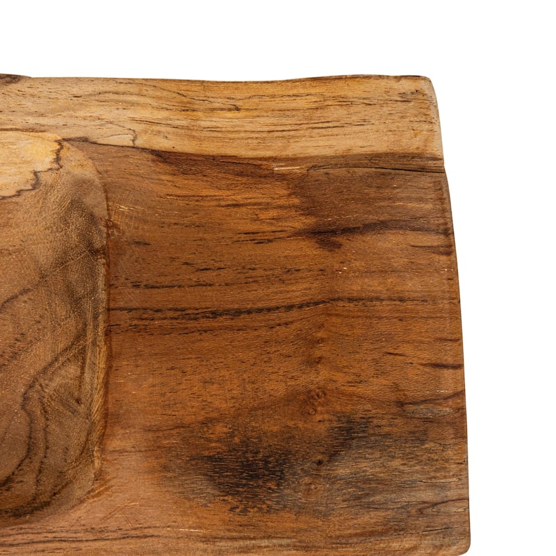 Teakwood Trug with Handles - 19.7"L x 4.3"W x 2.0"H