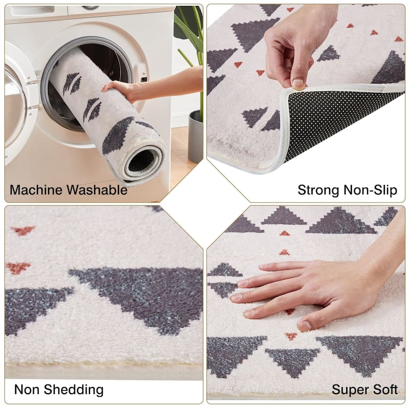 Front Door Mat Entry Doormat Non Slip Thin Washable Inside Entryway Mats for Home Entrance