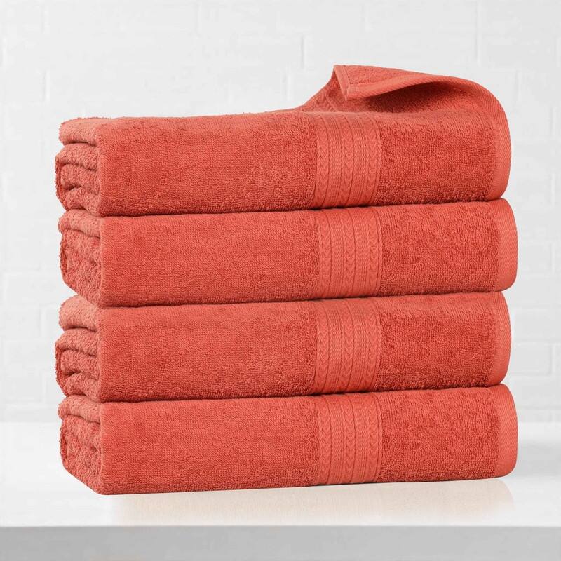 Eco-Friendly Sustainable Cotton Bath Towel by Superior (Set of 4) - Copper