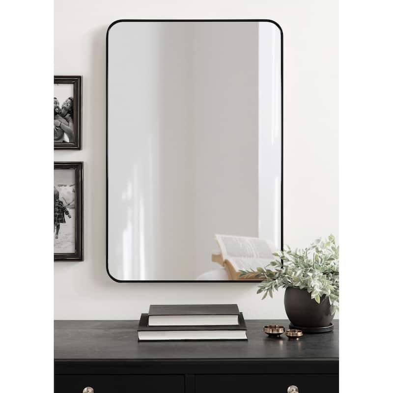 Kate and Laurel Zayda Radius Rectangle Framed Wall Mirror
