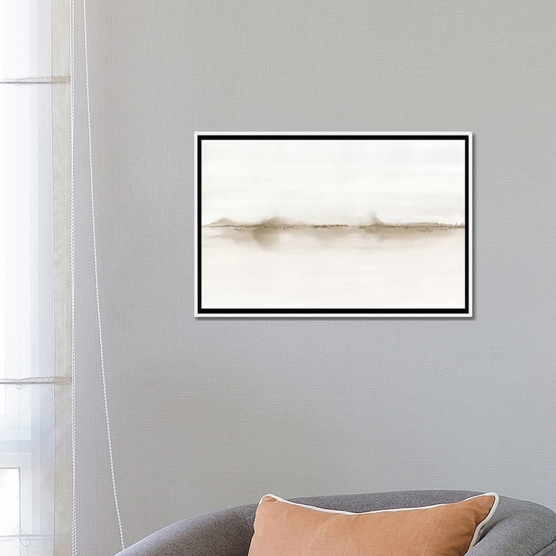 iCanvas "Watercolor Landscape Vii - Shades Of Sepia" by Nouveau Prints Framed Canvas Print