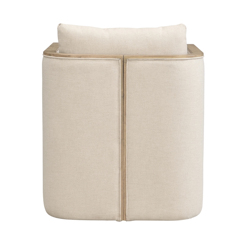 Christopher Knight Home Thaloren Rubberwood Fabric Arm Chair with Upholstered Accent