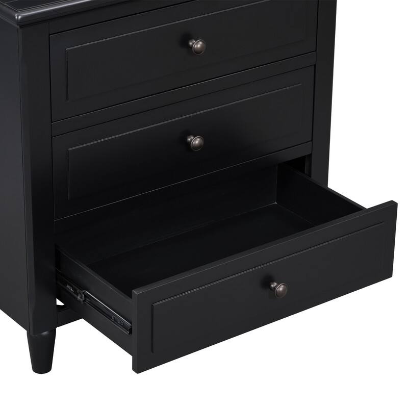 Middlebrook Solid Wood Storage 3-Drawer Nightstand Classic Nightstand