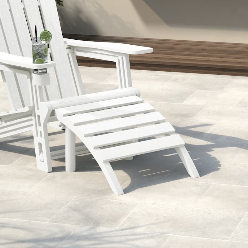 Polytrends Coastline Outdoor Poly Adirondack Ottoman
