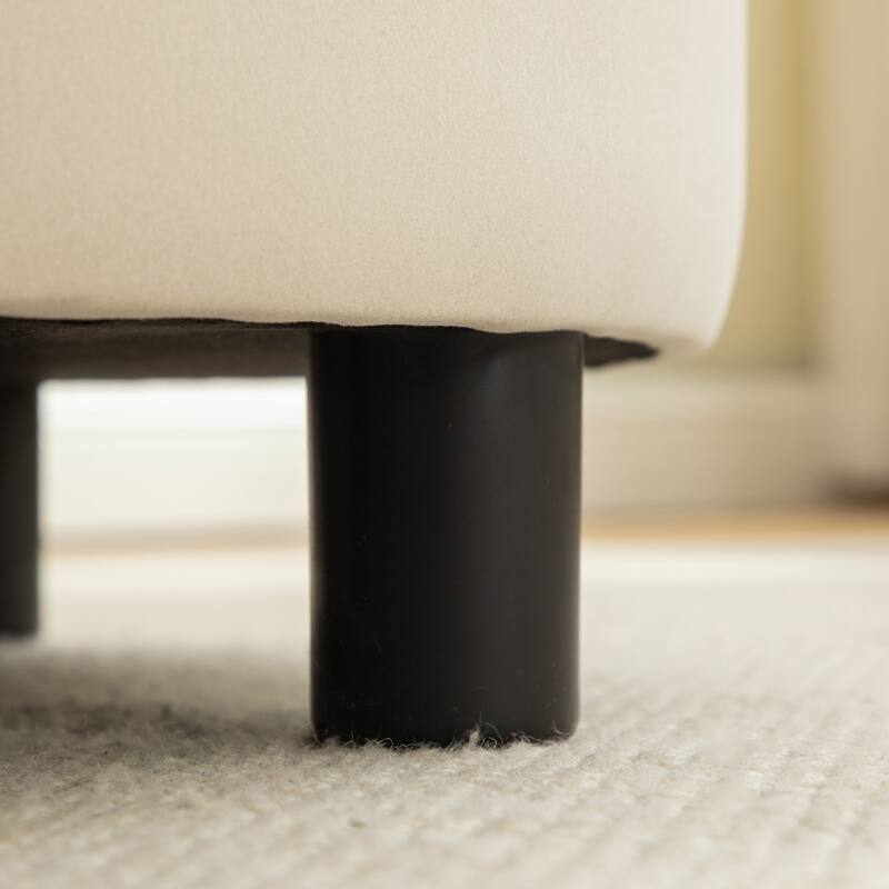 29.33''W Modern Round Ottoman with Storage Space,Reversible Top With Tray