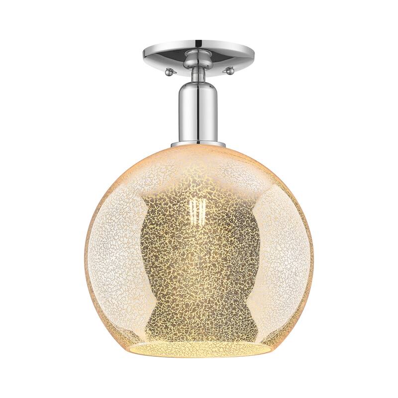 Innovations Lighting 716-1C-14-10 Athens Semi-Flush Athens 10" Wide - Polished Chrome / Mercury