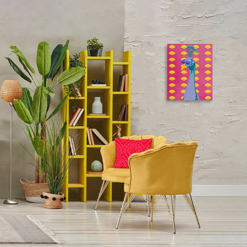 Stupell Vibrant Mod Peacock Canvas Wall Art Design By Marcus Prime