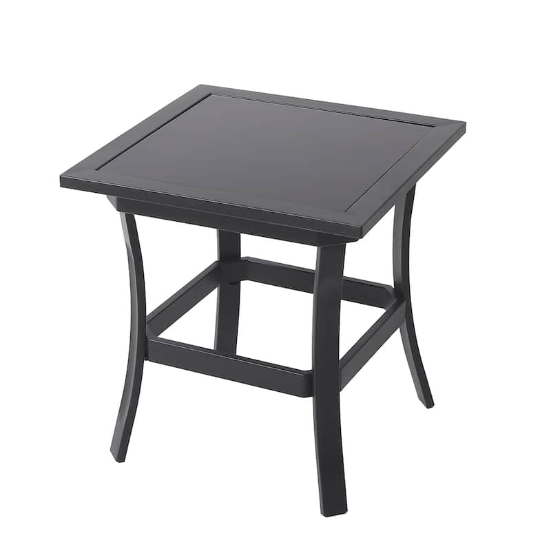 3-Piece Outdoor Metal Bistro Set with Cushion