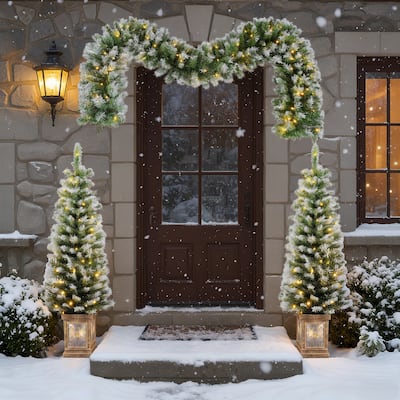 Christopher Knight Home - Welcome Modern Pre-Lit Artificial Christmas 3-Piece Set
