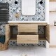 preview thumbnail 72 of 148, Floating Bathroom Vanity with Integrated Resin Top