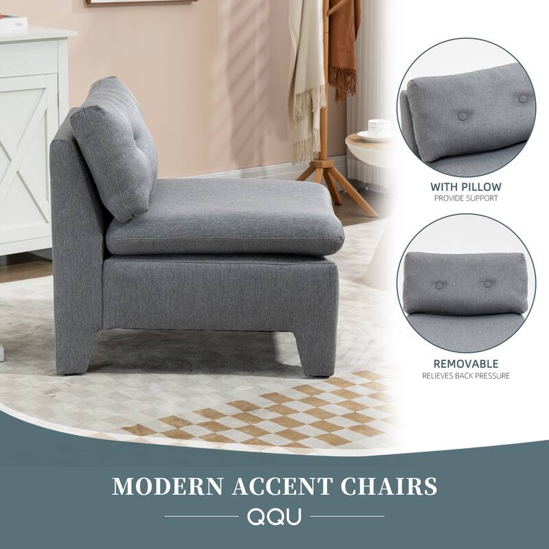 Cushioned deep seat, single lazy chair for Living room