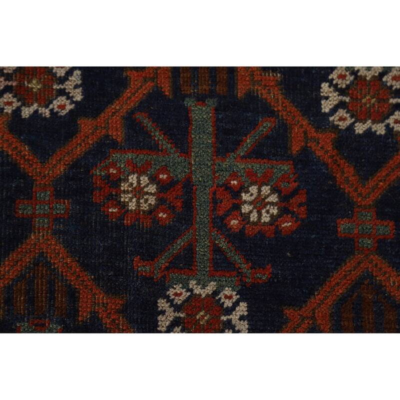 Antique Heriz Bakhshayesh Persian Runner Rug Handmade Wool Carpet - 3'5"x 13'2"