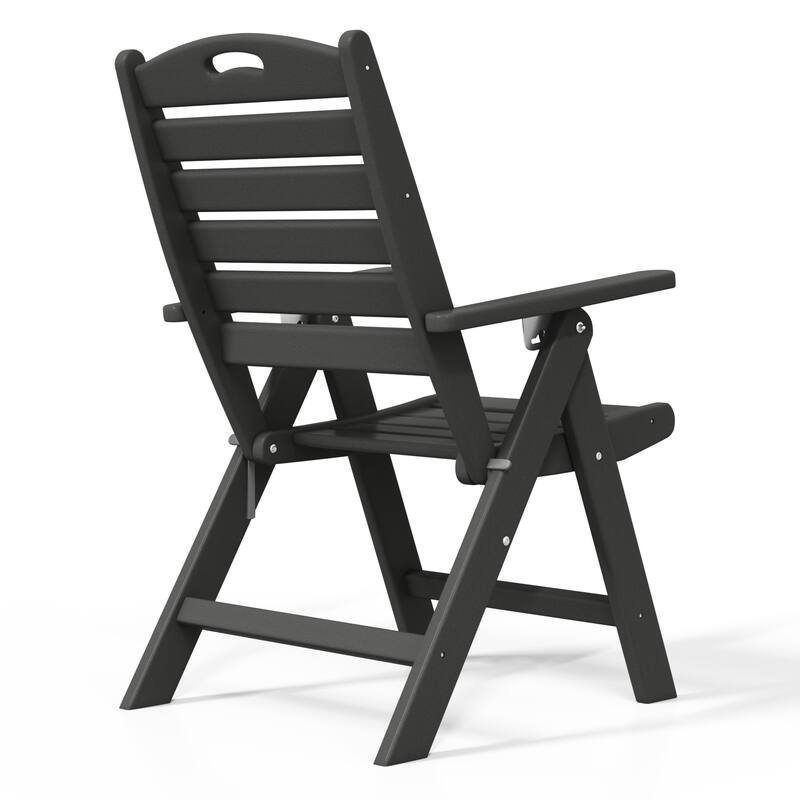 Laguna Foldable Highback Patio Dining Chair with Adjustable Recline Feature