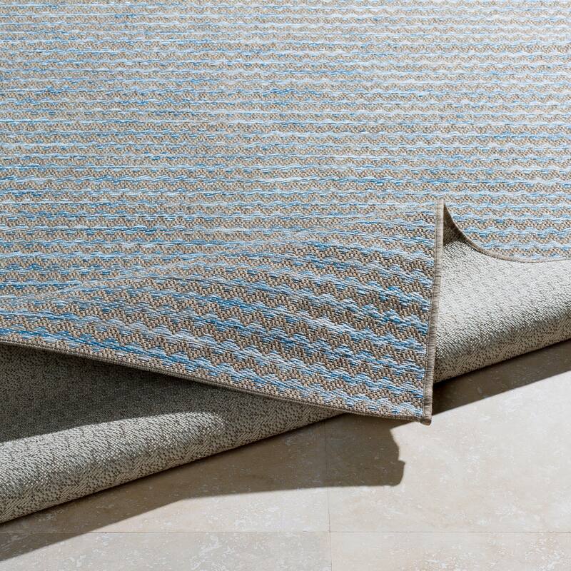 Vickie Subtle Stripes Outdoor Area Rug