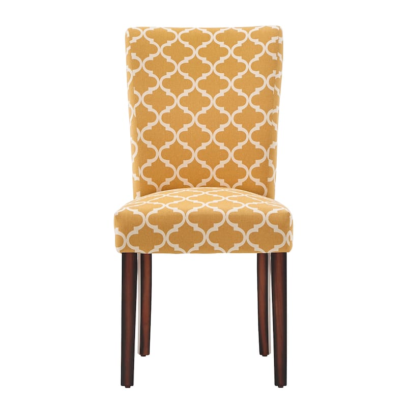 Catherine Moroccan Pattern Fabric Parsons Dining Chair (Set of 2) by iNSPIRE Q Bold