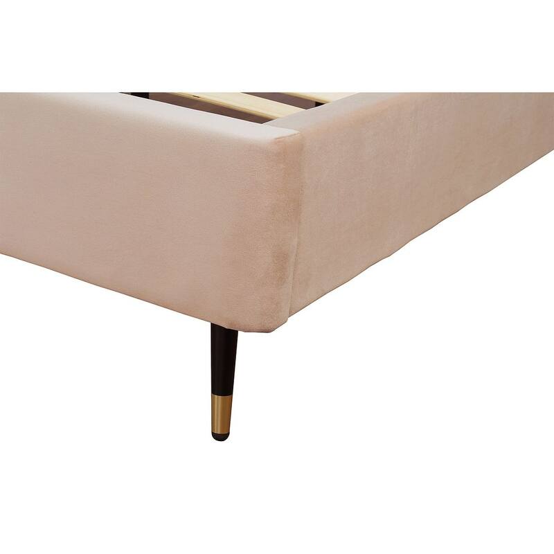 Manhattan Comfort Crosby Modern Velvet Upholstered Bed
