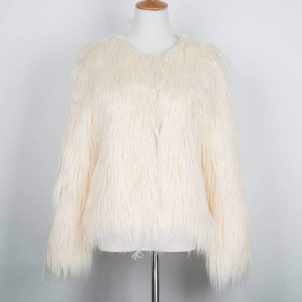 Shop Women S Fur Vintage Winter Warm Fluffy Faux Fur Coat Outwear