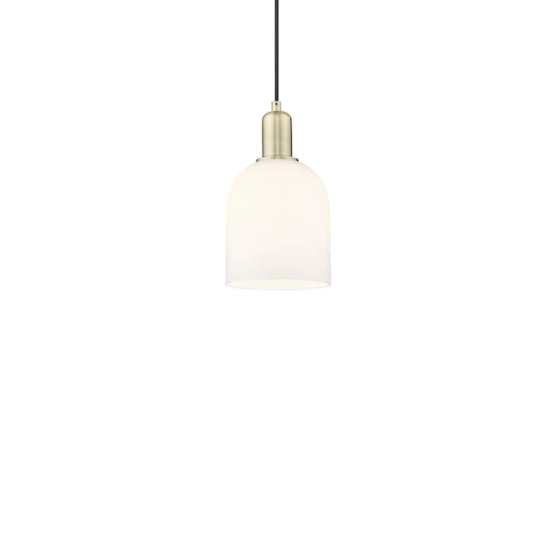 Innovations Lighting 716-1P-11-6 Bella Pendant Bella 6" Wide Mini - Antique Brass / White
