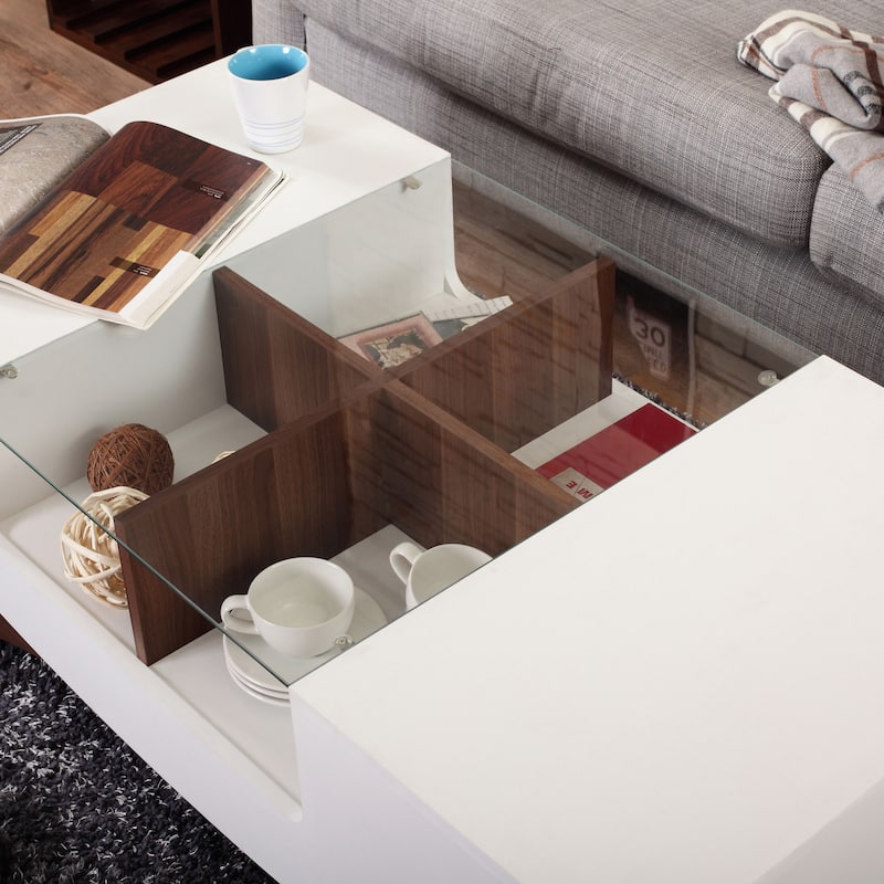DH BASIC Modern 48" Hidden Storage Coffee Table by Denhour