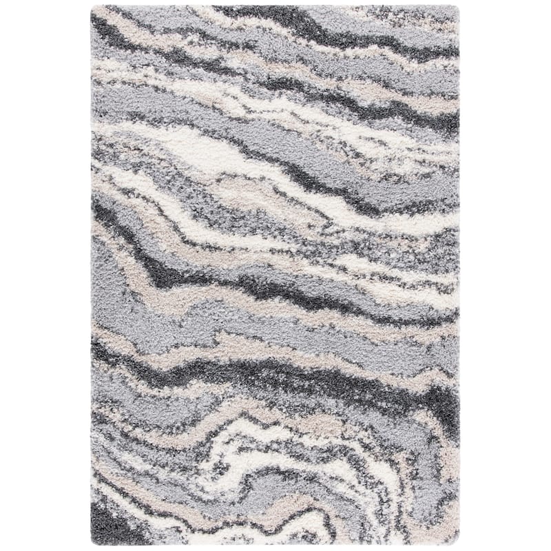 SAFAVIEH Fontana Shag Geanina Modern Abstract 2-inch Thick Rug