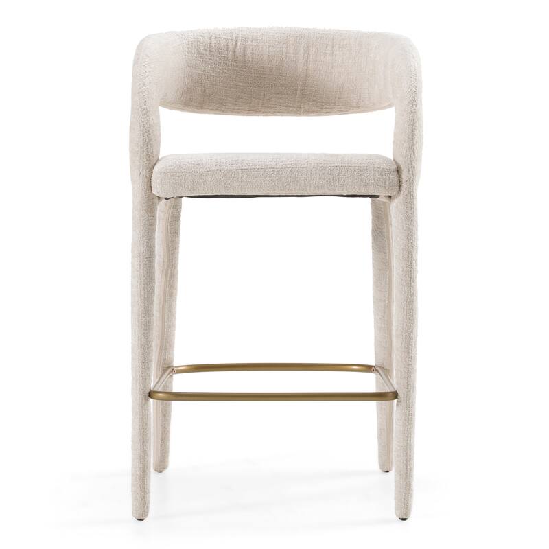 Modrest Faerron Modern Light Grey Fabric Counter Chair