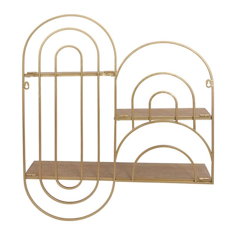 Ovella Oval Metal Modern Tiered Wall Shelf - 29"H x 24"W x 5.5"D