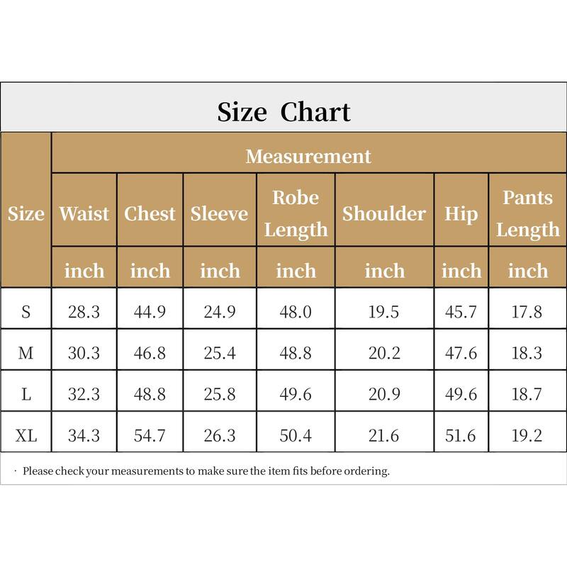 Satin Robe for Men's Long Sleeve Kimono Bathrobe Sleepwear with Shorts Set