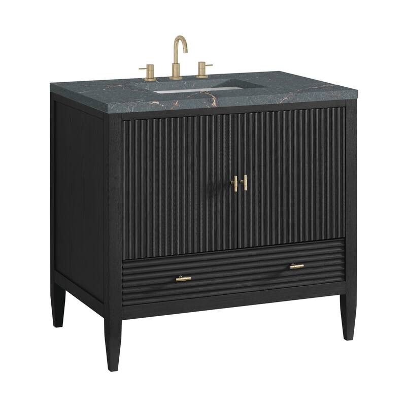 James Martin Vanities 485-V36-3PBL Myrrin 36" Single Basin Wood Vanity