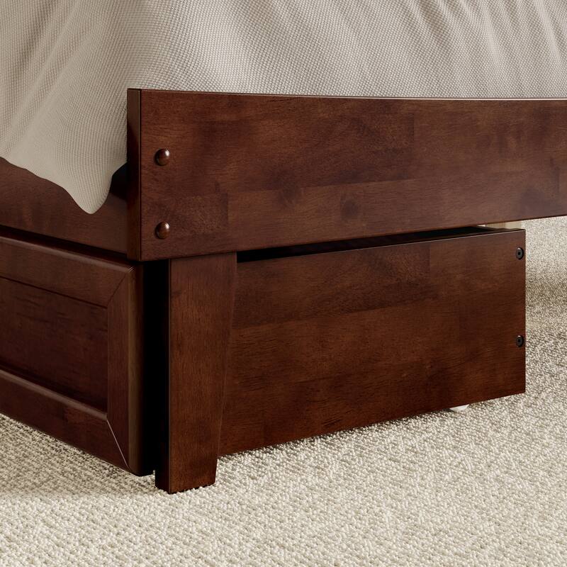 Phoenix Wood Platform Bed with Storage Drawers