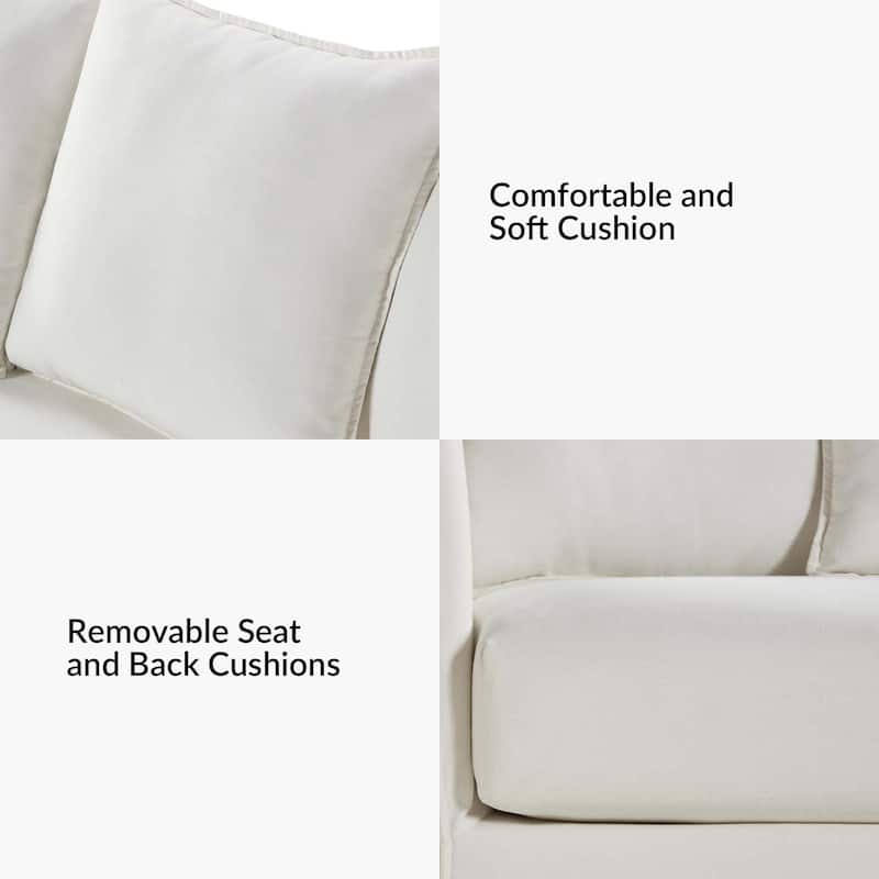 Gottfried 80" Slipcovered Sofa with Removable Cushions by HULALA HOME