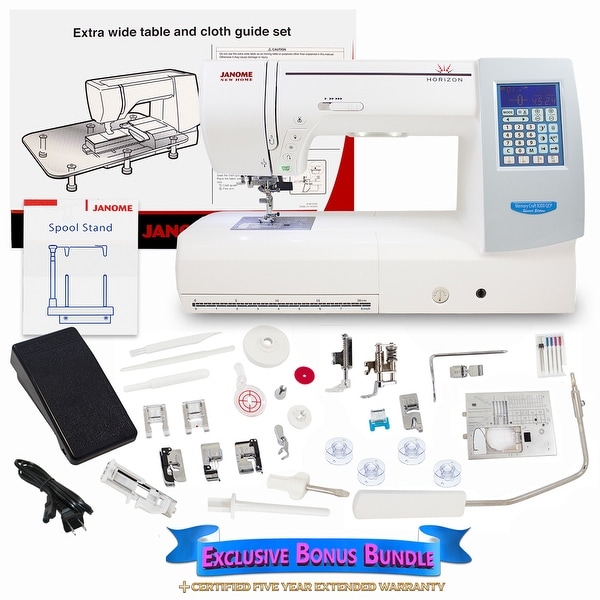 Janome Memory Craft Horizon 8200QCP Special Edition W/ Bundle