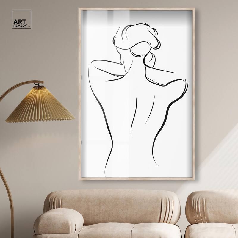 Woman in Contour II Shadowbox by Art Remedy