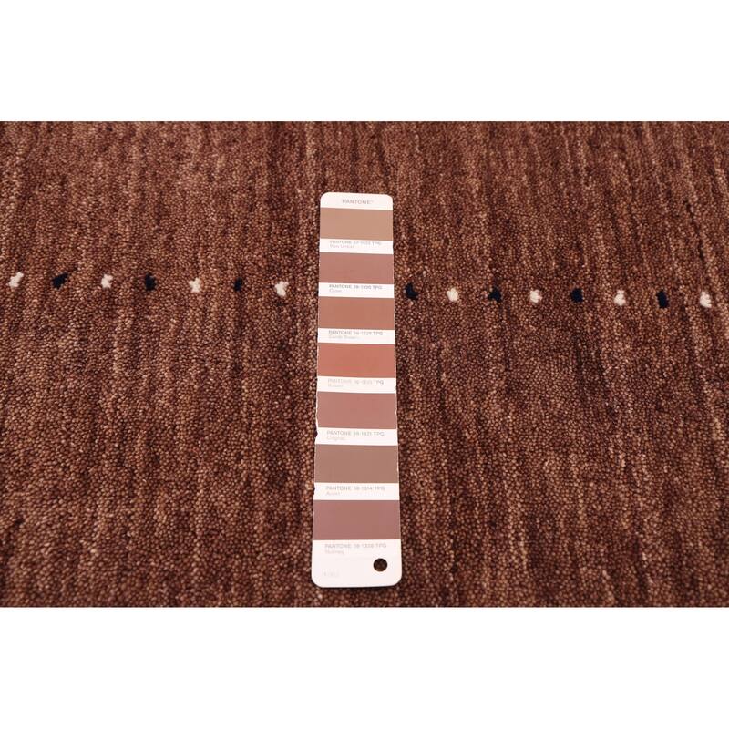 ECARPETGALLERY Hand Loomed Kashkuli Gabbeh Brown Wool Rug - 4'10 x 7'10