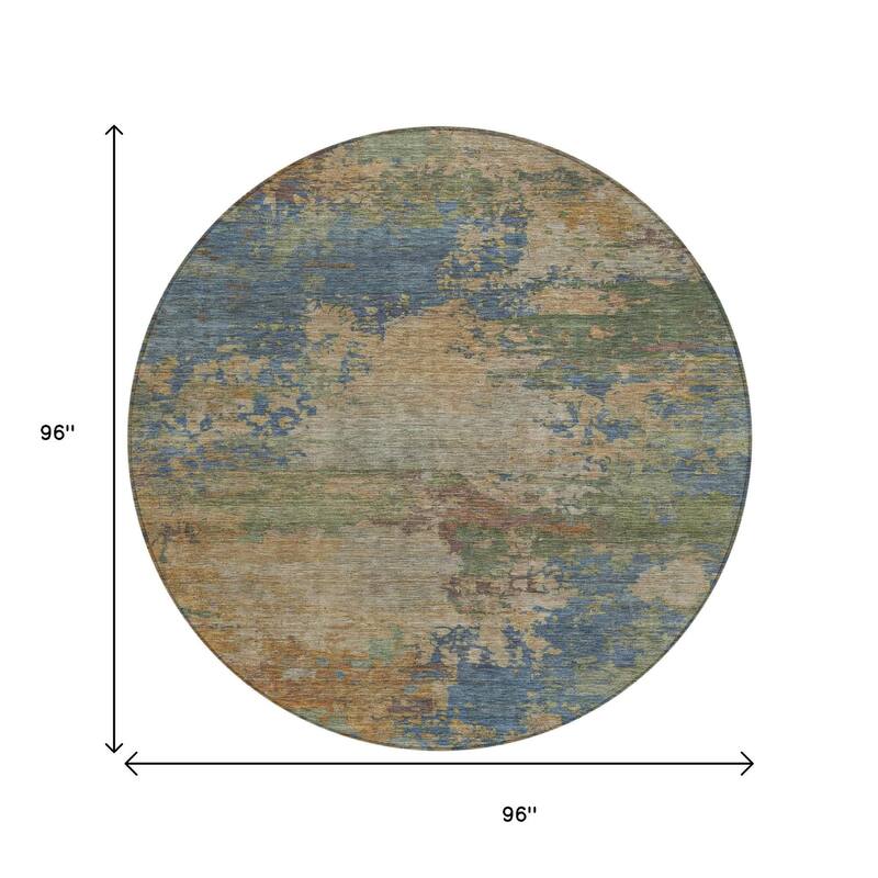 HomeRoots Abstract Transitional Rectangle Outdoor Rug