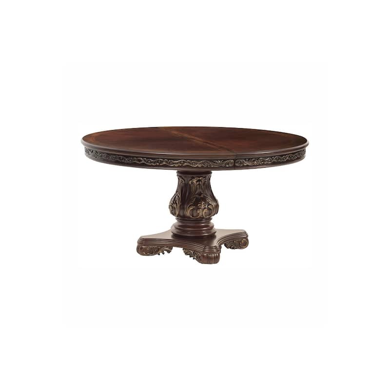 Shelby Cherry Traditional Fabric Oval Double Pedestal Dining Room Set