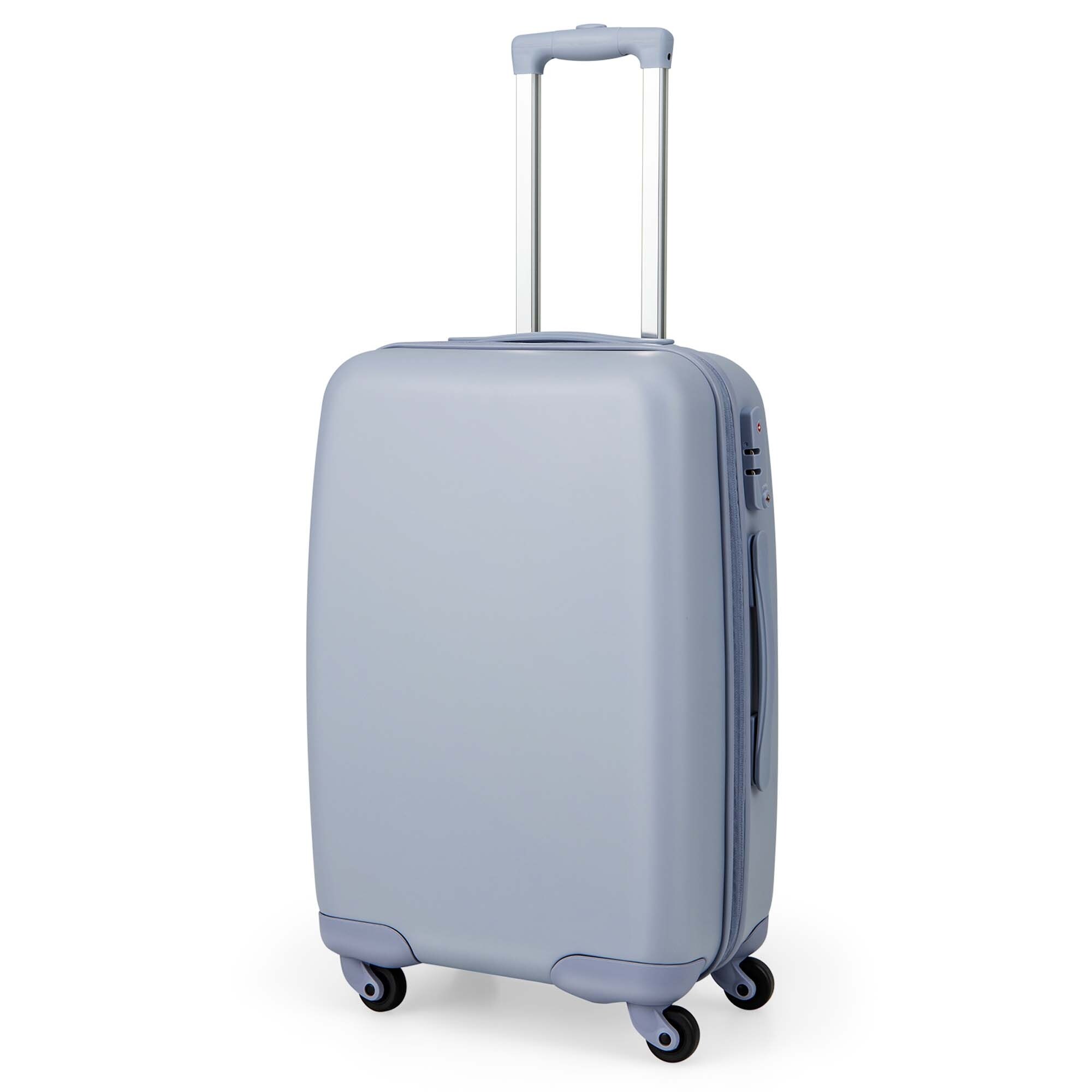 20 Carry on Luggage PC Hardshell Lightweight Suitcase Blue Pink