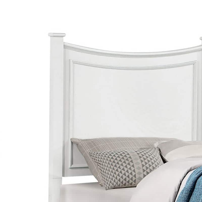 Joly Full Size Kids Bed with Cradle Inspired Trundle Storage, White