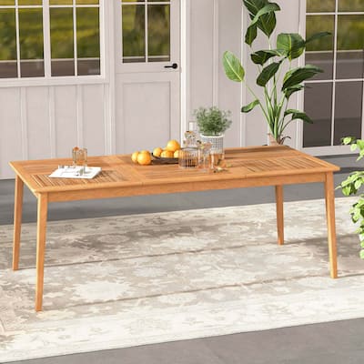Acacia Wood Dining Table Rectangular Patio Bistro Table
